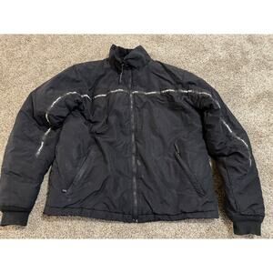 Vintage Polaris Spellout Black 90s Winter Jacket Coat Men Size Medium READ